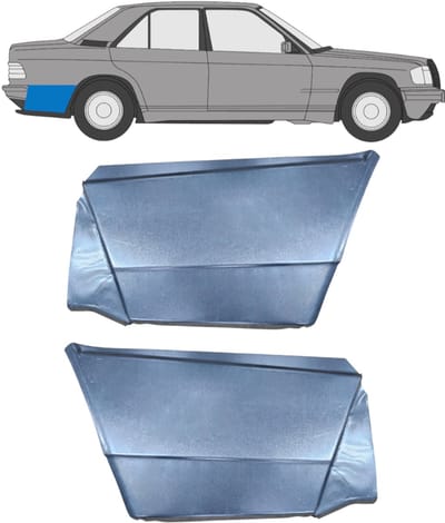Reparatiepaneel achterspatbord voor Mercedes 190 W201 1982-1993 / Links + Rechts