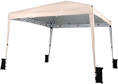 Partytent opvouwbaar - Paviljoen - 3x3 - Easy up - Waterdicht - met Zijwanden - Weerbestendig - Beige