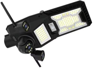 Chevremont AI Solar Camera + Lighting 3-in-1 – 6MP 4G Beveiligingscamera met Straatverlichting, Nachtzicht, PTZ & IP66