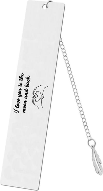 Akyol - i love you to the moon and back boekenlegger - Liefde - partner - cadeautje - geschenk - liefde - maan - verrassing