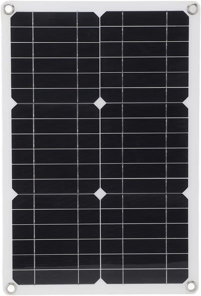 Zonnepaneel Kit - Draagbare Charger - Noodopladen Buiten - Hoge Efficiëntie - 20W 18V - Zwart