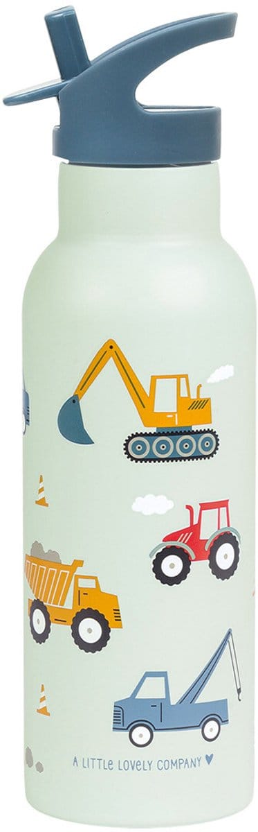 A Little Lovely Company - XL Dubbelwandige RVS drinkfles thermos - Voertuigen