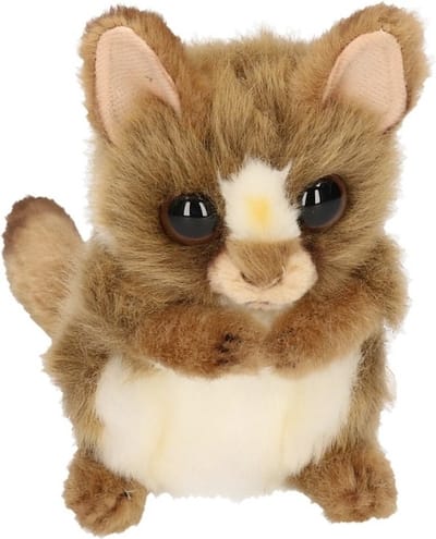 Hansa Spookdiertje knuffel - 15 cm - pluche - realistisch - hoge kwaliteit - speelgoed knuffeldier