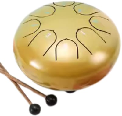 Livano Handpan - Tongue Drum - Steel - Regen - Klankschaal - Goud