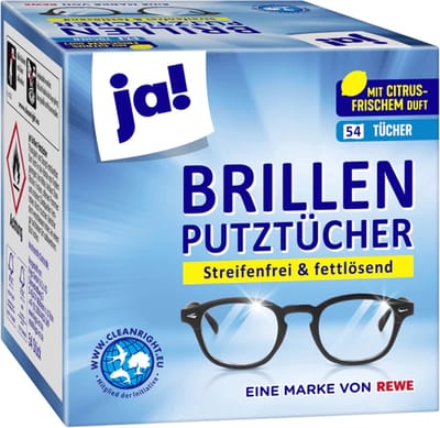 Brillendoekjes - Duitse Kwaliteit - Brilpoetsdoekjes - 54 Stuks - Wegwerp Doekjes - Bril Schoonmaken - Brildoek - Hoge Kwaliteit - Microvezel Brillen Doekjes - met Citrus - Leesbril - Zonnebril - Zonnebrildoekjes