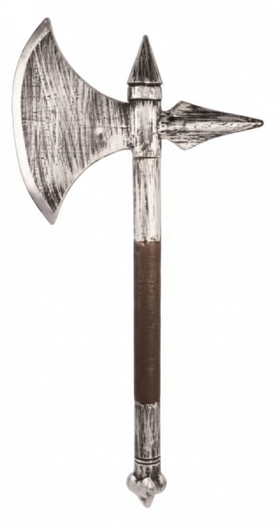 Verkleed wapens Viking bijl - middeleeuwen wapens - kunststof - 60 cm