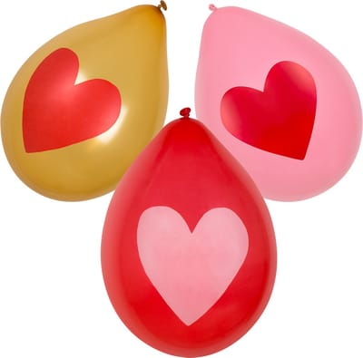 Boland - Set 6 latex ballonnen Liefde - Multi - Knoopballon