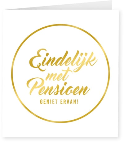 Gold white cards - Pensioen