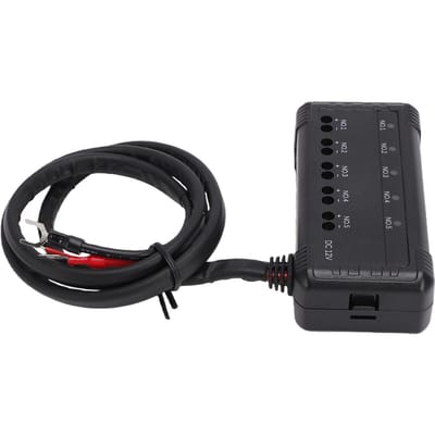 Boîte à fusibles pour moto 20A Bloc de jonction à profil bas avec indicateur LED 5 circuits Protection Relais de batterie pour black