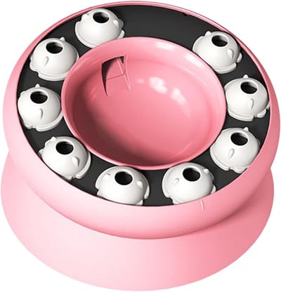 Langzame Voerbak - Katten Puzzel - Interactief Voeren - Stimuleert Langzaam Eten - 21.8 x 10 x 21.5 cm - Roze
