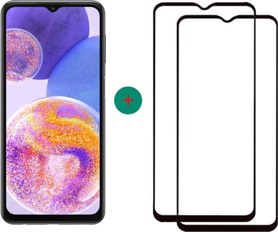 Screenprotector Geschikt voor Samsung Galaxy A23 4/5G screenprotector Zwart Beschermglas Screenprotector Geschikt voor Samsung Galaxy a23 5g screenprotector glas - Screenprotector Geschikt voor Samsung Galaxy A23 - 2 stuks