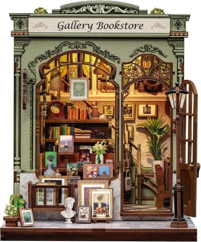 Boek Nook - Miniatuur Huisje - Hobby Project - Drie-dimensionaal - 1 Stuk - Boekhandel