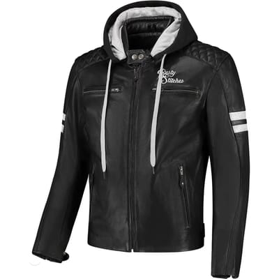 Motorcycle leren jack met capuchon Rusty Stitches Jack Jari V2
