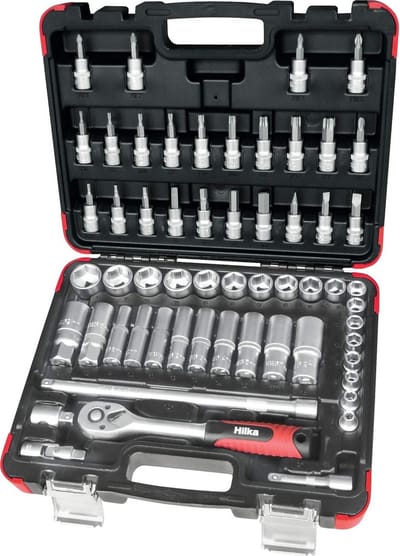 58-delige 3/8" Momentsleutel Set met Doppen en Bits