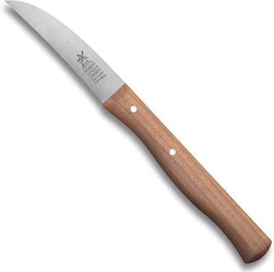 Robert Herder Molenmes – Schilmesje – Tourneermesje – Carbonstaal – Krom – Lemmet 70 mm – Heft Kersenhout