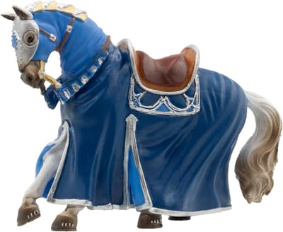 Bullyland 80769 – Speelfiguur Toernooi Paard Blauw – ca. 10–12 cm – levensecht en detailrijk vormgegeven – ideaal als fantasiefiguur, decoratie of klein cadeautje voor kinderen vanaf 3 jaar