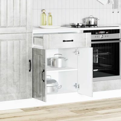 vidaXL - Onderkast - Lucca - bewerkt - hout - betongrijs