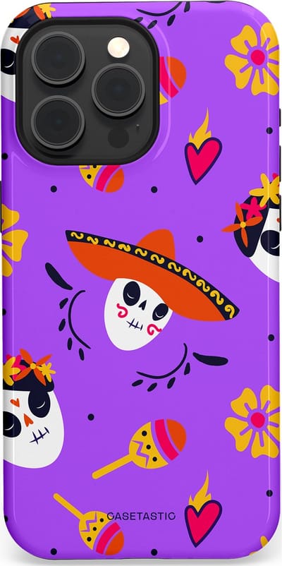 Casetastic Hoesje Geschikt voor Apple iPhone 15 Pro Max Magsafe - Stijlvolle Beschermende Duo-layer Case - Muertos sombrero