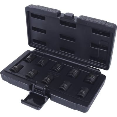 KS Tools 3/8" 12-punts doppellange doppel kurze do maszyn 10-delige dopsleutelset 8-17mm
