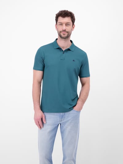 LERROS Herenpoloshirt COOL & DRY ademend piqué , Maat: L , Kleur: SOFT TEAL , 60% katoen, 40% polyester