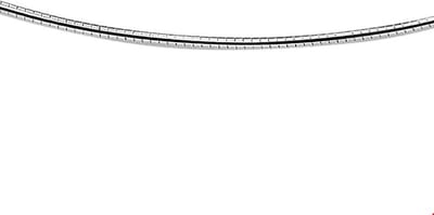 The Jewelry Collection Ketting Omega Rond 1,5 mm - Zilver Gerhodineerd