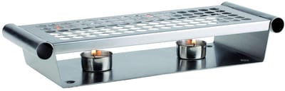 APS Waxinelichtjeshouder - RVS - Zilver - 13,5 x 34,5 cm - Vaatwasserbestendig - Breukvast