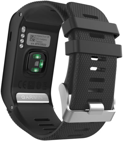 Allecto - Vervangband Garmin Vivoactive HR - Zacht Siliconen - Verbeterde Pasvorm - Zwart - Adapter Tool Inclusief - Ideaal voor Sporten - Geschi