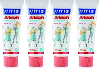 Vitis Junior Tandpasta - 4 x 75 ml - Voordeelverpakking