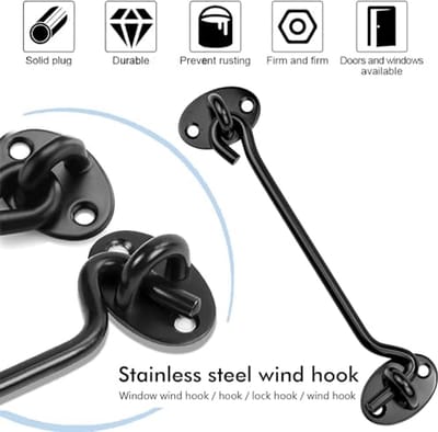 2PCS Barn Door Hook Lock - Stijlvolle en Veilige Oplossing voor Deuren en Ramen