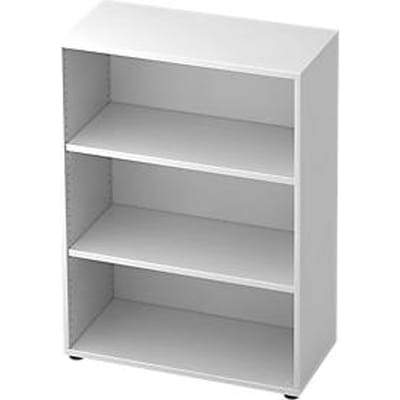 TOPAS LINE boekenkast, 3 OH, spaanplaat, B 800 x D 400 x H 1100 mm, wit