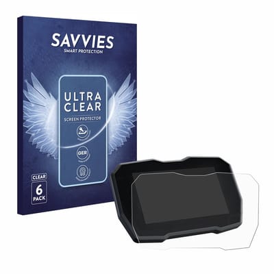 Savvies - Screenprotector voor Ducati Streetfighter V4 2020 Snelheidsmeter - Folie Beschermfolie transparant 6 Stuks
