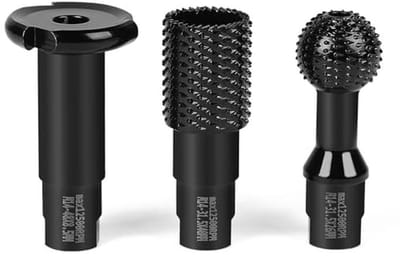 Roterende Kogelfrees voor Houtset - 3 Stuks + 48 mm Kogelfrees met Schroefdraad M14 voor Haakse Slijper