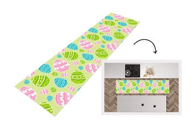 Keukenloper - Loper keuken - Paasei - Patronen - Pasen - 200x50 cm - Keukenloper vinyl