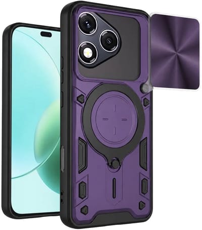 Hoesje geschikt voor HONOR 400 Lite - Techsuit CamGuard Pro Back Cover - Paars