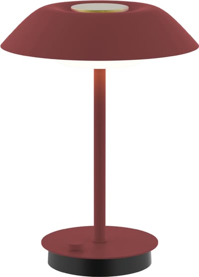 Luxus Europe - Tafellamp Maggiore Bordeaux - Draadloze LED Tafellamp Binnen - USB-C Oplaadbaar - Dimbaar - Warm Wit - Luxe Design