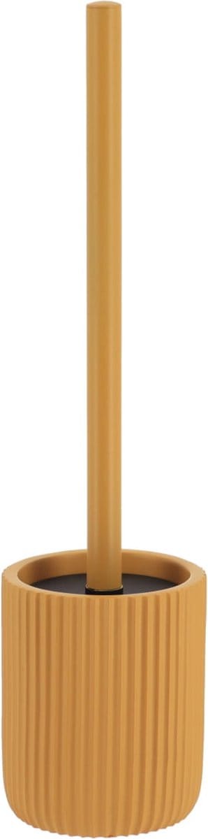 Tendance WC borstel met houder 101 series - mosterdgeel - geribbeld - PS - 9 x 37 cm - toiletborstel