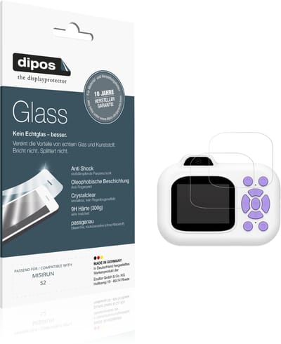 dipos – 2x Pantserfolie geschikt voor MISIRUN S2 | 9H Screenprotector