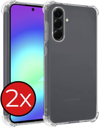 Hoesje - 2 Stuks - Geschikt voor Samsung Galaxy A56 - Sterk & Shockproof - Back Cover - Siliconen Case - Telefoon Hoes Shock Proof - Telefoonhoes - Transparant