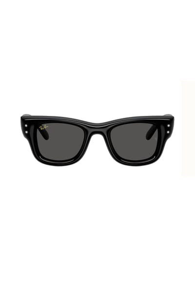 Ray-Ban Wayfarer Puffer - A$AP ROCKY - RB4940B - 686487 - Zwart - Kristallen - Donkergrijs glas - Maat 47 (M)