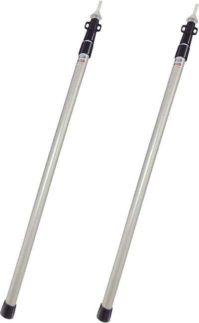 2x Verstelbare Aluminium Telescoopstokken voor Luifel of Tarp - Uitschuifbaar tot 230cm
