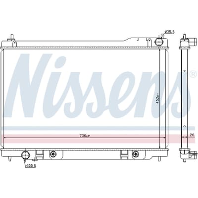 Radiator, motorkoeling NISSENS 68118