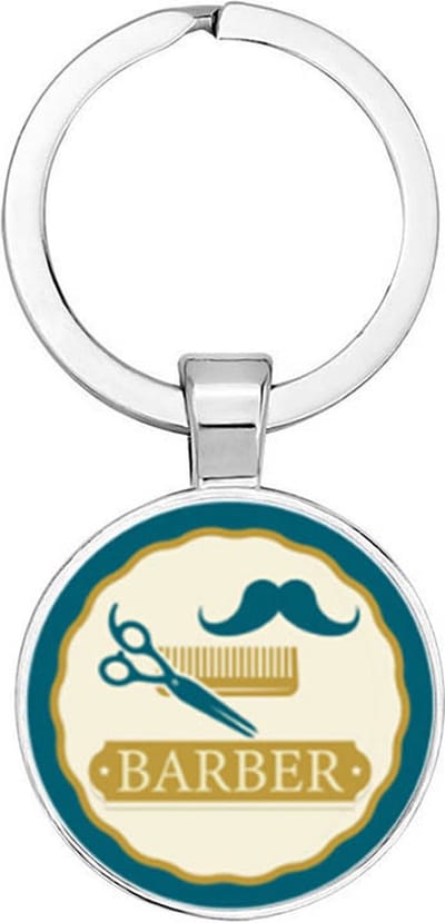 Akyol - Barber Sleutelhanger - kapper - iemand die kapper is - werk - cadeau - verjaardag - kado - geschenk - gift - welkomst cadeau - afscheidscadeau - 2,5 x 2,5 CM