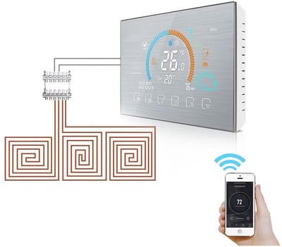 Digitale Thermostaat - Weerstation Binnen - Slim Verwarmen - App Bediening - 500 Gram - Zilver