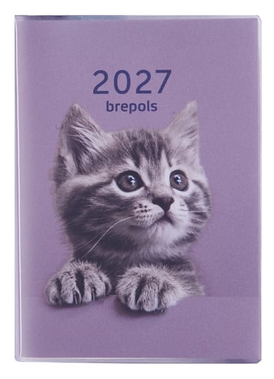 Brepols agenda 2027 - DELTA [0.834] - AMICI - Zakagenda - 1 week op 2 pagina's - Weekoverzicht - Gespiraleerd - Lila - 8.1 x 12 cm/Klein formaat!!