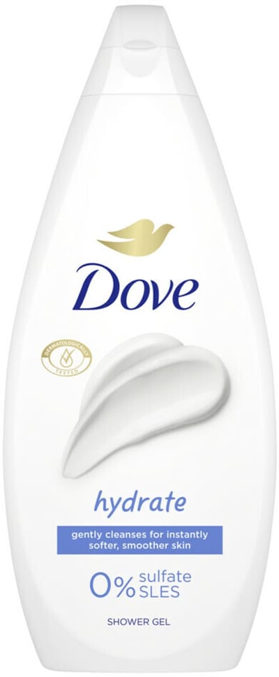 Dove Essential Care Verzorgende Douchegel - Hydrate - voor dagelijkse milde reiniging - 6 x 720 ml