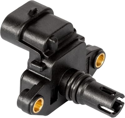 Druksensor - Zuigbuis sensor - Motorprestaties meten - Robuuste constructie - 4 aansluitingen - Zwart