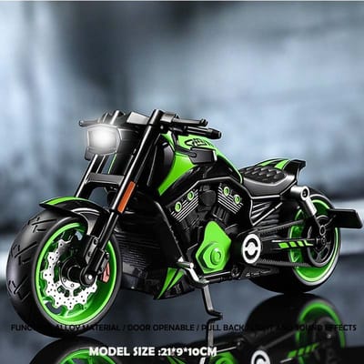 Simulation1:10 Modèles de Moto Harley Vintage en Alliage Avec Son et Lumière Jouet Moulé Sous Pression Collection de Motos Miniature Voiture
