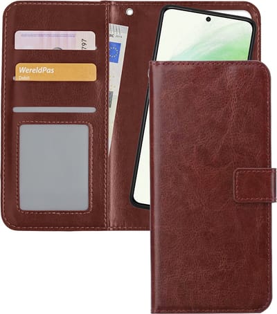 Hoesje - 2 in 1 - Geschikt voor Samsung Galaxy S21 Ultra - Met Uitneembare Hard Cover - Bookcase - Wallet Case - Met Pasjeshouder - Book Case - Uitneembaar - Pashouder - Kunstleer - Telefoonhoesjes - Bruin