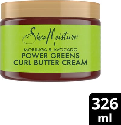 SheaMoisture Moringa & Avocado - Curl Butter Cream Haarcrème - voor broos, dof, krullend haar - natuurlijk vrij van siliconen, sulfaten en Curly Girl Approved - 1 x 326 ml