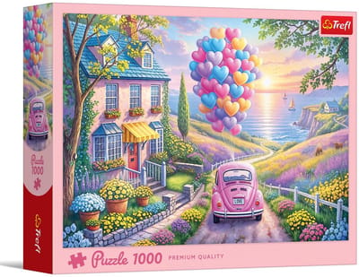 Dailygoods- Puzzel 1000 stukjes - Romantische rit - Kustlandschap - Creatief vermaak - Ontspanning - Afmeting 683 x 480 mm - Legpuzzel